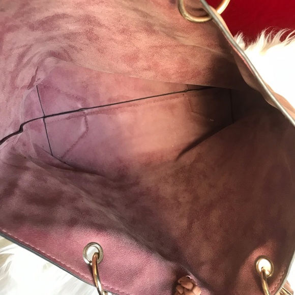 🧡NWOT🧡 TAUPE TOTE,  BRAIDED TAUPE STRAPS & BRAIDED ADORNMENTS - Picture 4 of 6